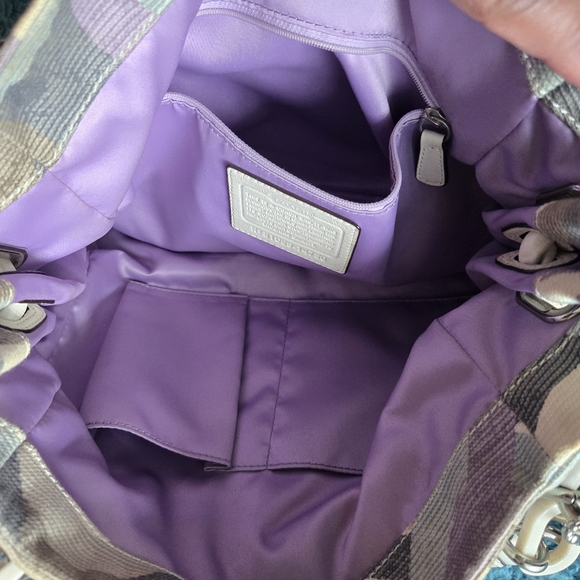 Coach Multocolor Shoulder Bag/ Leather Handles - Picture 2 of 8